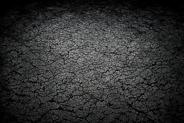 A black and white photo of a cracked and broken surface