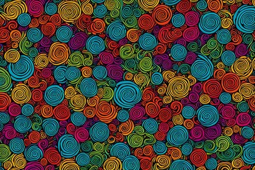 A colorful swirl pattern with many different colors