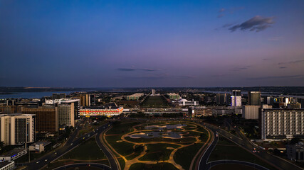 Por do Sol no centro de Brasília - Brasil