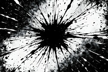 Obraz premium Scene is chaotic and messy, with the paint splatters covering the entire frame