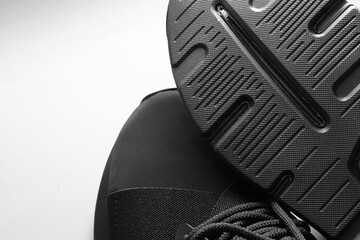 Close up shot of shoe rubber texture