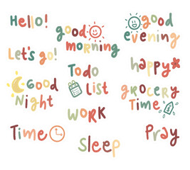 Digital Sticker For Daily Journaling In Earthtone Palette Color