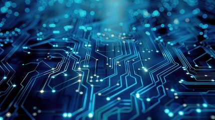 Electronic circuit board. Technology Concept ,Microchip CPU Processor Circuit Board. Digital Line