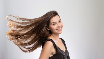 Fototapeta premium portrait of a woman, beautiful hair, fashion hairstyle