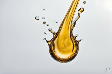 A splash of oil is shown in a splash of water