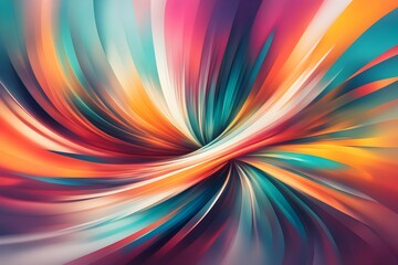 Obraz premium A colorful swirl of lines and shapes that creates a sense of movement and energy