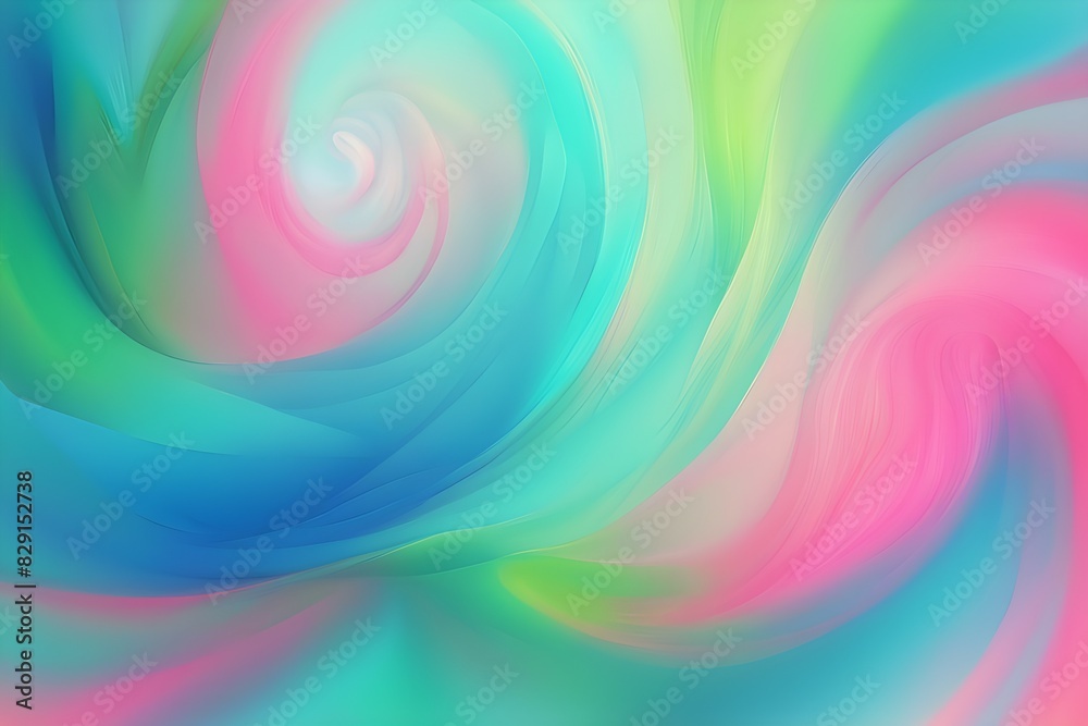 Wall mural a colorful swirl of blue, pink and green