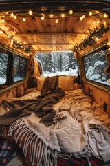 Van-dwelling vanlife, embracing freedom of life on road, exploring world from comfort of a cozy van, experiencing adventure, nature, and community while living a minimalist and sustainable lifestyle.