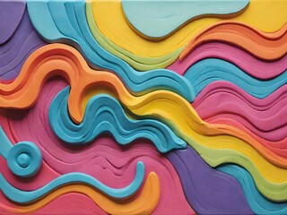 colorful clay of pattern background