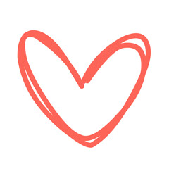 abstract heart doodle