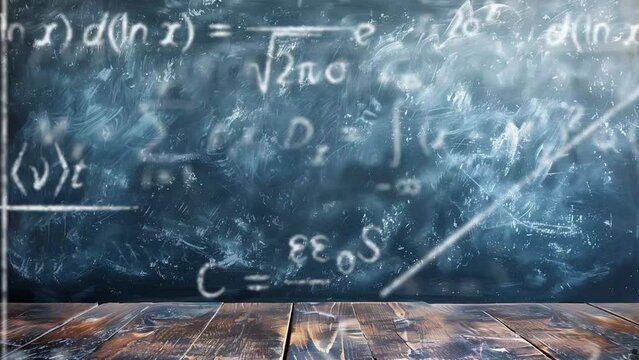 Blackboard animation of mathematical formulas