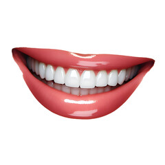 smiling mouth  isolated on a white background