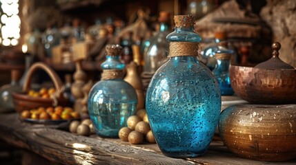 A historical documentary scene showing the ancient methods of creating glass for hourglasses