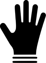 Obraz premium hand in black glove icon Generative AI