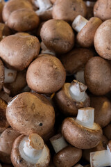 Fresh mushrooms sold in the market