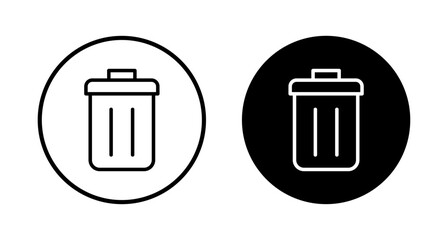 Trash icon vector isolated on white background. trash can icon. Delete icon vector