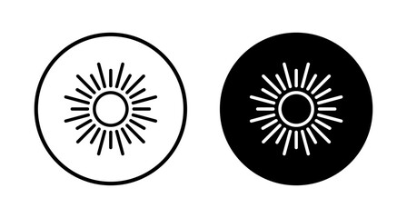 Sun icon vector isolated on white background. Sun vector icon