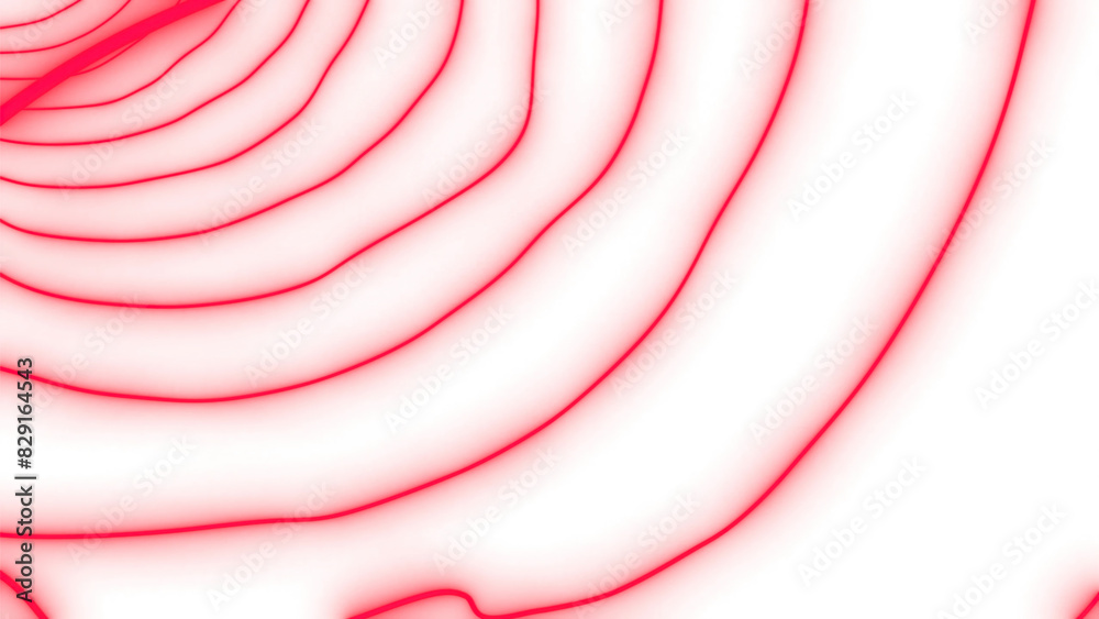 Poster distortion of space with vibrating lines. motion. circular curve of tunnel is distorted by vibration