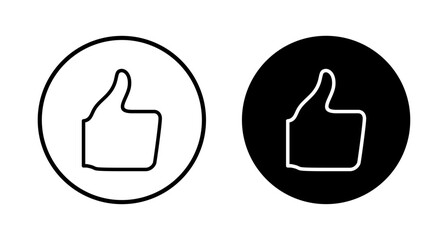 like icon vector isolated on white background. Thumbs up icon. social media icon