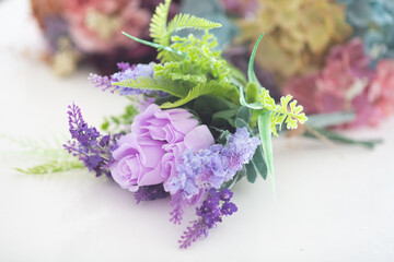 薔薇とライラックのブーケ