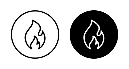 Fire icon vector isolated on white background. Fire flame icon template. Fire flames symbol vector