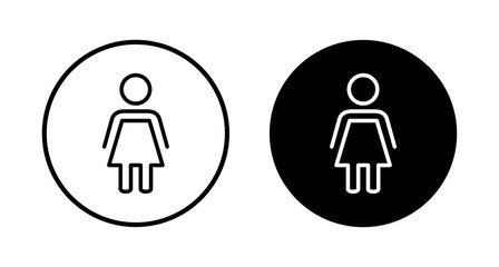 Female icon vector isolated on white background. woman icon vector