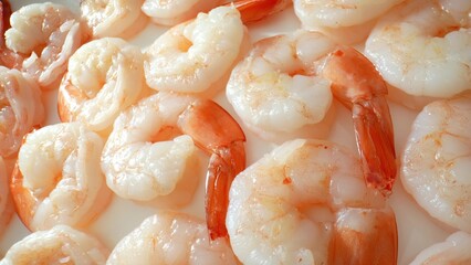 The texture of cooked shrimp is delicate yet firm, with a slight snap when bitten into. They are not overly chewy but offer a satisfying resistance that contrasts with their tender flesh. 

