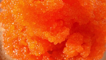 Tobiko processed with soy sauce, mirin, or wasabi for varied flavors. Prized as a delicacy for its...