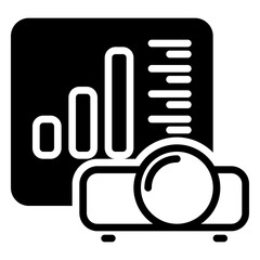 Presentation icon, glyph icon style