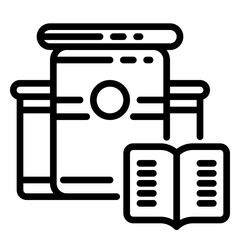 Library icon, line icon style