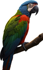 Obraz premium the appearance of a parrot in a tropical jungle