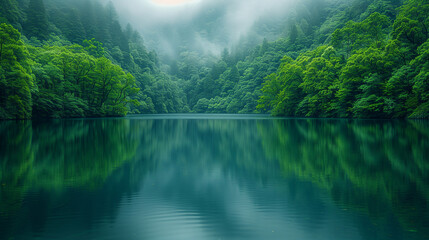 Obraz premium lake in the forest