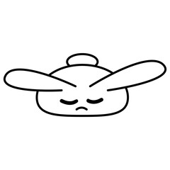 Doodle Line Art Rabbit