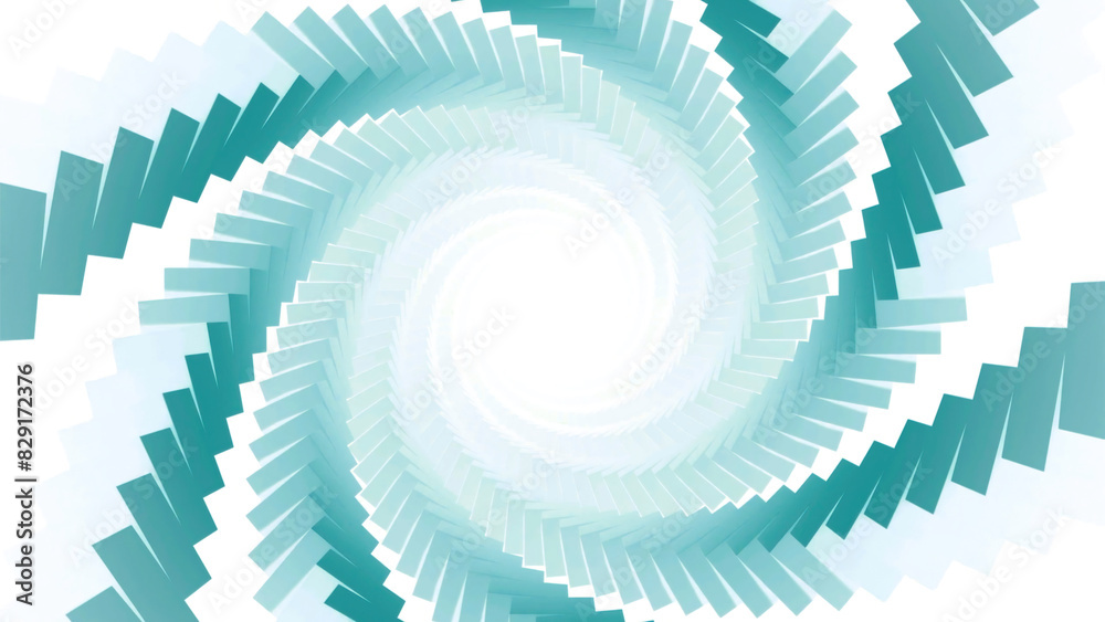 Poster abstract background in the form of a spiral or tunnel in space. motion. symmetrically placed bricks 