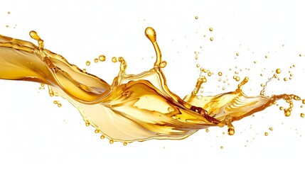 splash of oil lubricant isolated on white background abstract liquid texture industrial fluid illustration