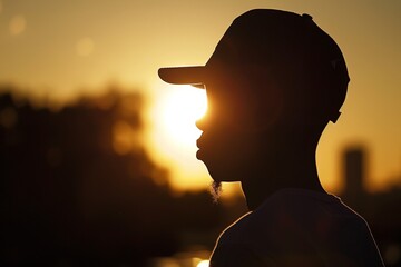 Back lit DJ silhouette