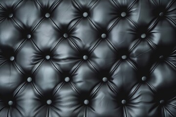 Black leather furniture with button detailing
