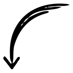 Hand drawn arrow vector illustration