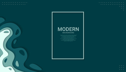 Green background with unique, abstract design, wavy, liquid that gives it a modern and artistic feel