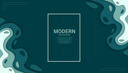 Green background with unique, abstract design, wavy, liquid that gives it a modern and artistic feel