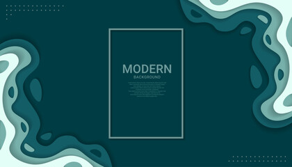 Green background with unique, abstract design, wavy, liquid that gives it a modern and artistic feel