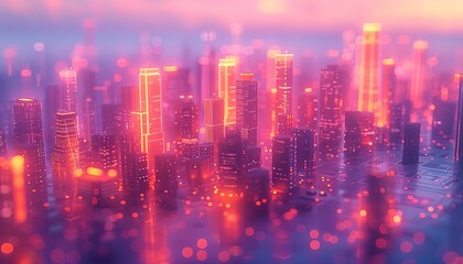 Fototapeta premium 3d Isometric buildings render