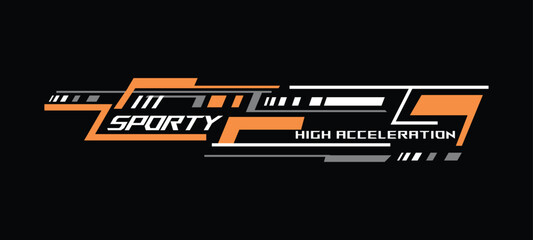 Obraz premium Wrap design for sports stripes sticker decal illustration