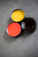 Pomade Container Mock-up with Gray Background