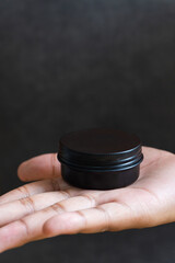 Pomade Container Mock-up with Gray Background