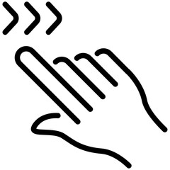Obraz premium swipe line icon