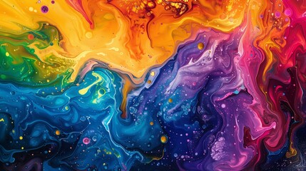 Multicolored liquid watercolor design abstract background ,wallpaper concept ,website background ,graphic resources : Generative AI