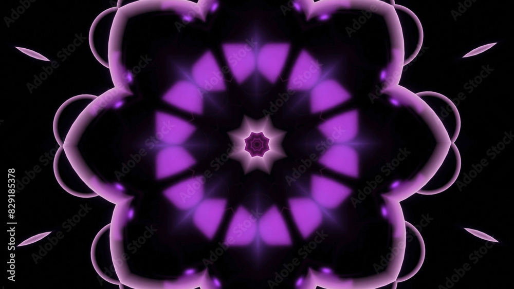 Poster floral moving pattern with flickering light. design. rapid movement of pulsating and shimmering patt