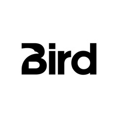 Bird negative space wordmark logo
