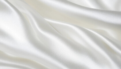 Fototapeta premium Elegant White Pearl Silk Fabric Texture Background